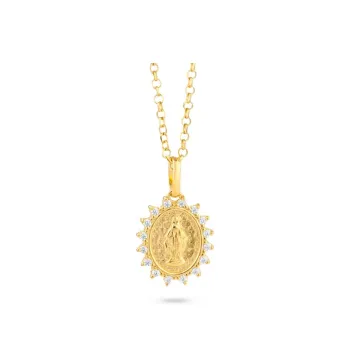 Radiant Stainless Steel, Zircon, Gold Thread Necklaces Women's Gold