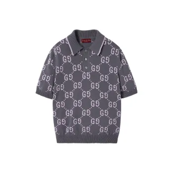 GUCCI FW24 Polo Shirt Men's Dark Gray