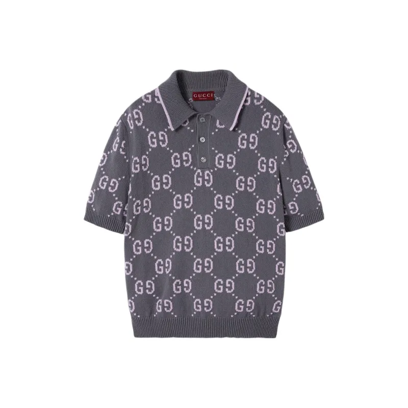 GUCCI FW24 Polo Shirt Men's Dark Gray-0