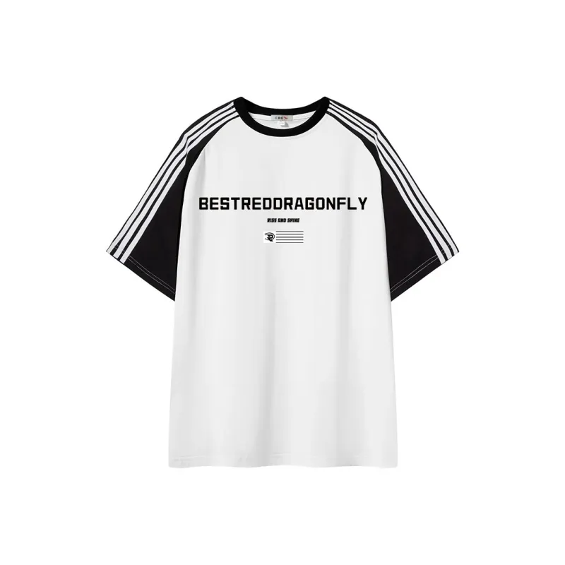RED DRAGONFLY T Shirt Unisex Black & White-6