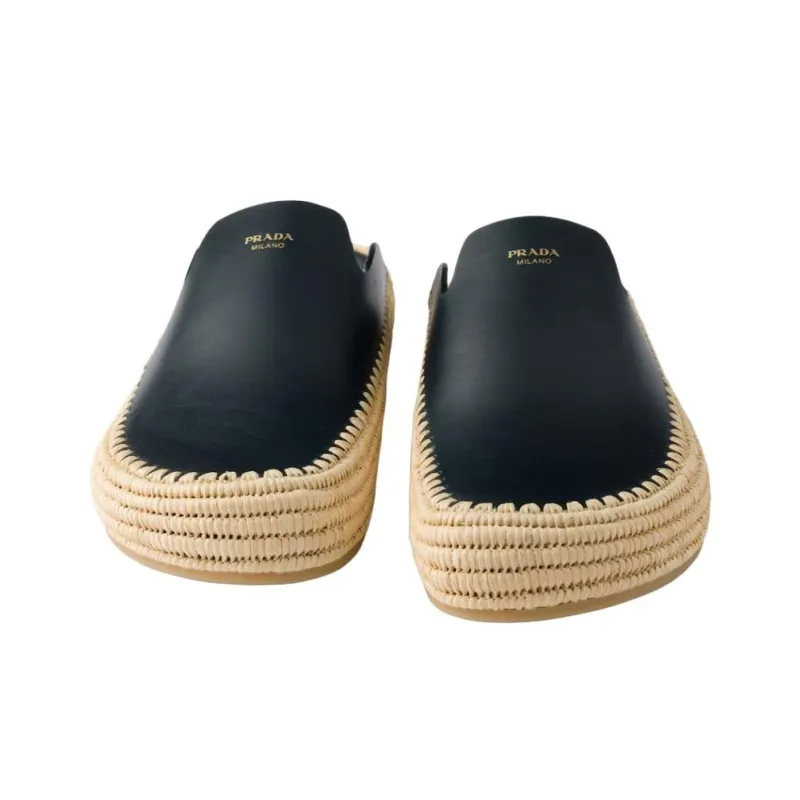 PRADA Closed Toe Slippers Men's Dark Blue-4