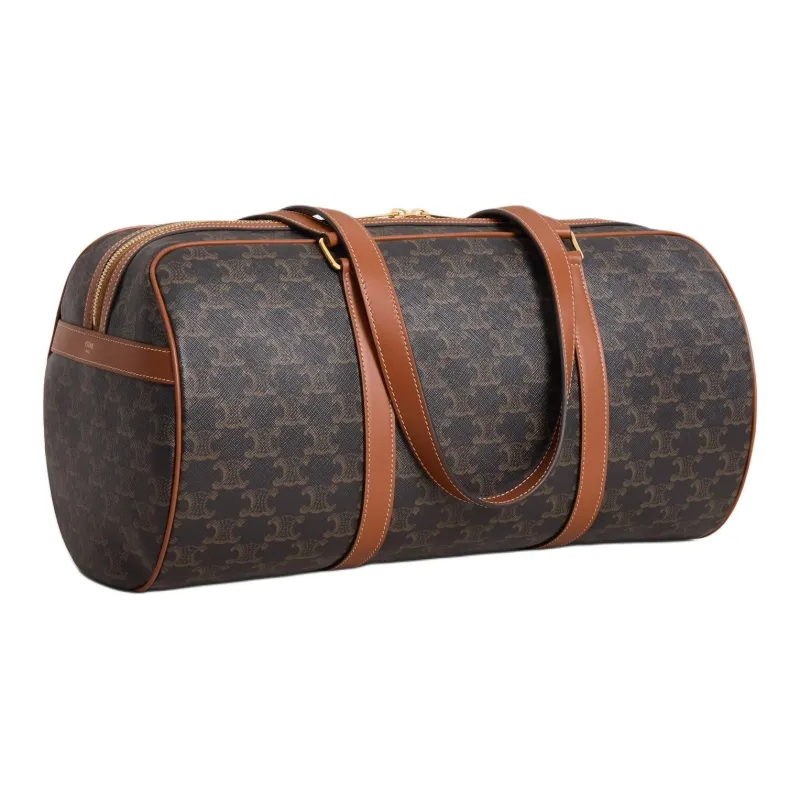 CELINE Triomphe Canvas Travel Bag Women's Tan Color-1