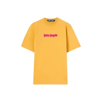 PALM ANGELS Logo Embroidered Crewneck T Shirt
