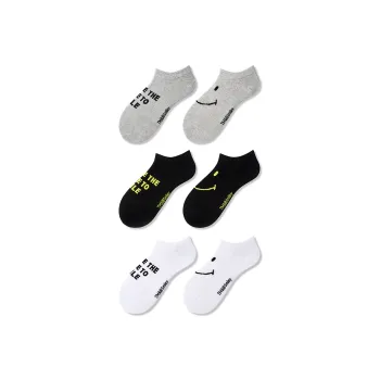 SMILEY No Show Socks Unisex 3 Pack