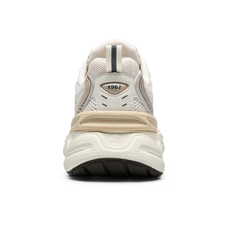 Kappa Anti Slip Wear Resistant Low Top Chunky Sneakers Unisex Moon Gray-4