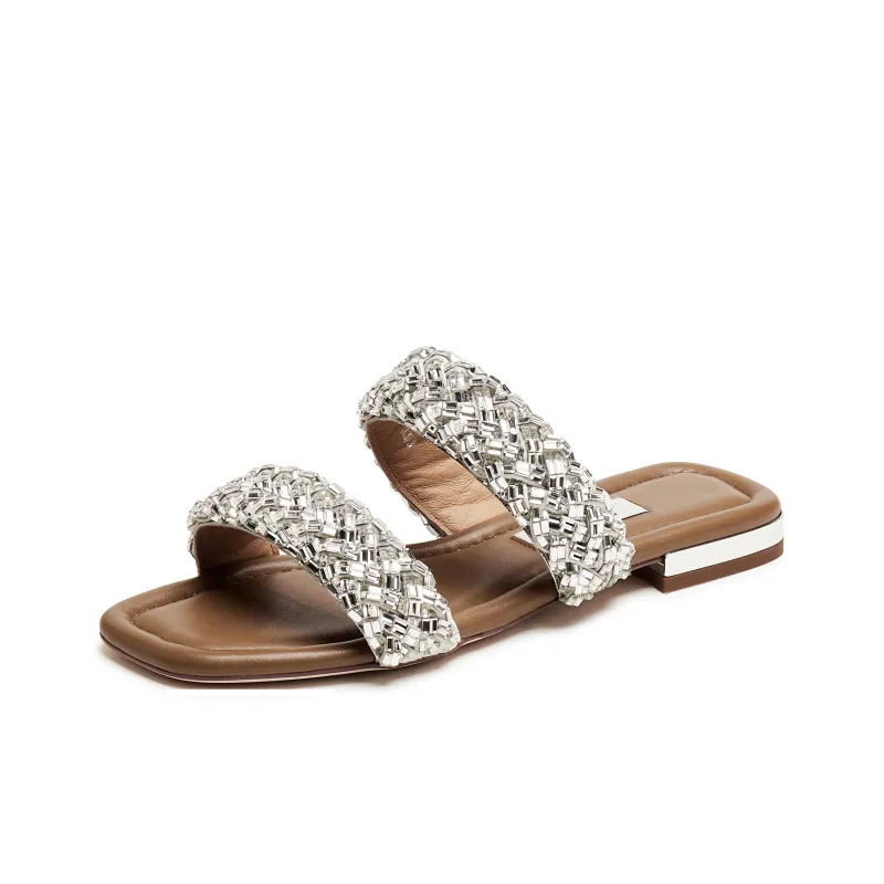 Staccato Rubber Sole Quick Dry Slide Slippers Women's Starry Silver-1