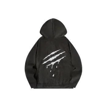 Suamoment American Casual Loose Fit Sweatshirt Coat Unisex