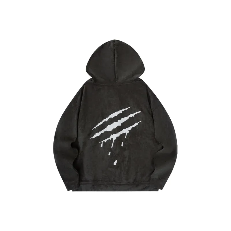 Suamoment American Casual Loose Fit Sweatshirt Coat Unisex-0