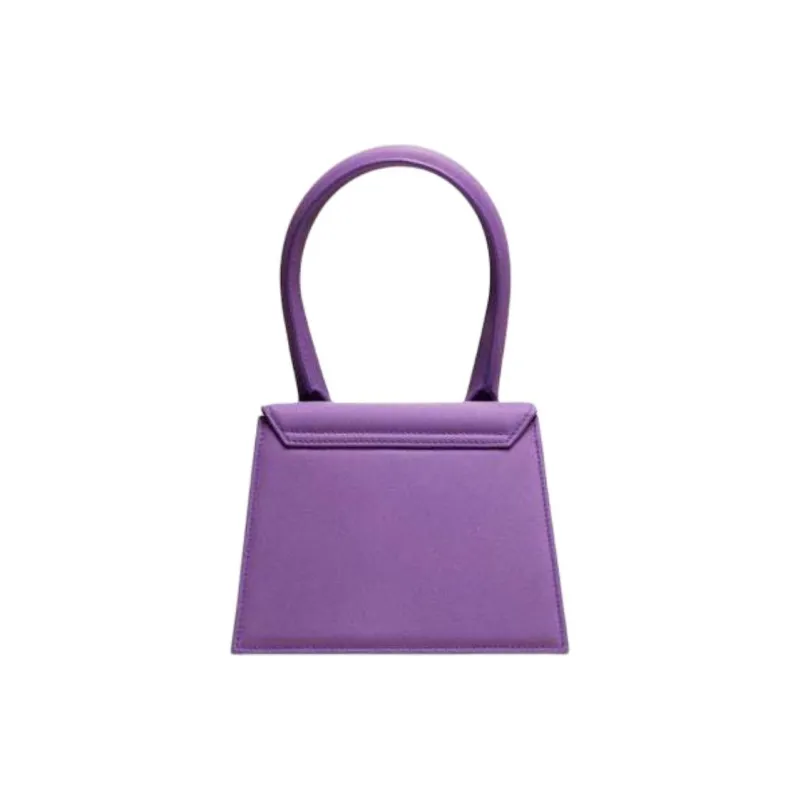 Jacquemus Cow Leather Handbag Mini Women's Purple-4