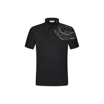 FILA Golf Series Short Sleeved Polo Shirt Men's Pitch Black
