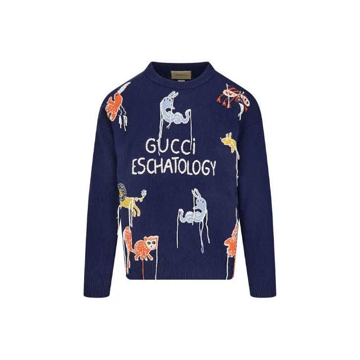 GUCCI Sweaters Men Blue-0