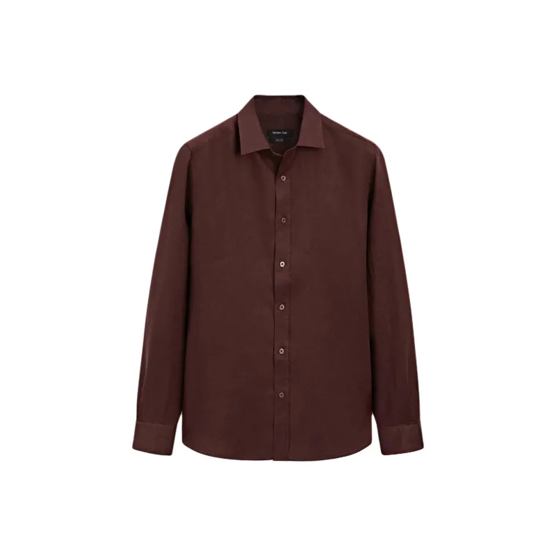 Massimo Dutti Shirt Men's Dark Red-0