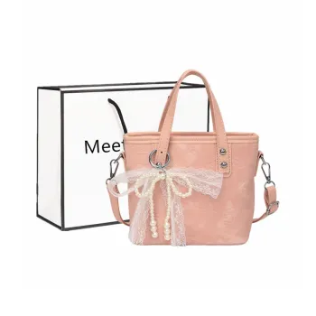 Fitchell PU Handbag Regular Women's Pink Black/Green/Ecru