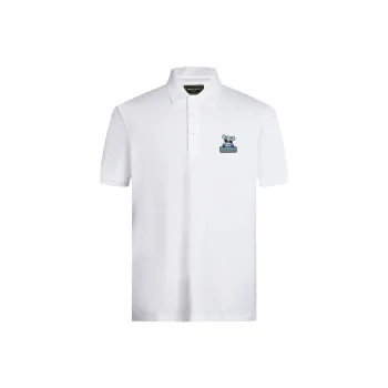 MANGANO Bear Series Polo Shirts Men White