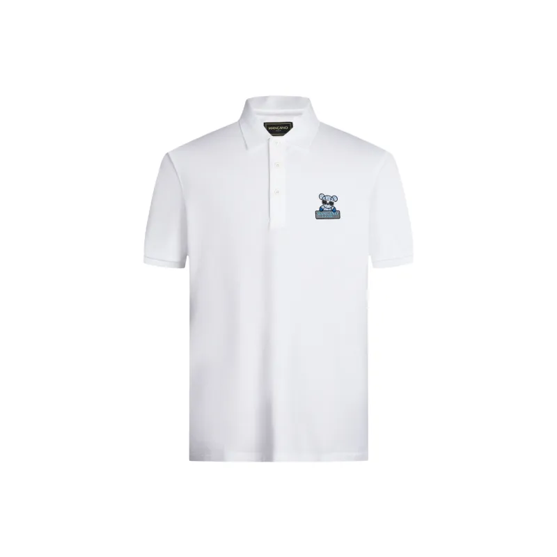 MANGANO Bear Series Polo Shirts Men White-0