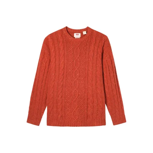 Levis Sweaters Men Brick Red