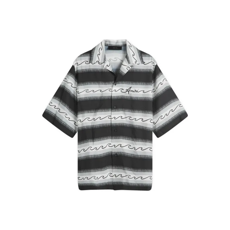 AMIRI Baja Wave Printed Short Sleeved Shirt-0