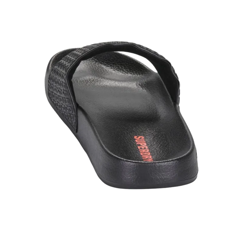 SUPERDRY Abrasion Resistant Slide Slippers Men's Black-3