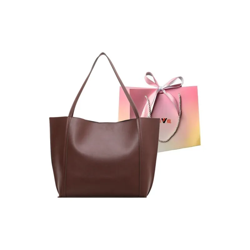 Yalu PU Material Handbag, Shoulder Bag Tubas Women's Black/Coffee/Brown/Ecru-6