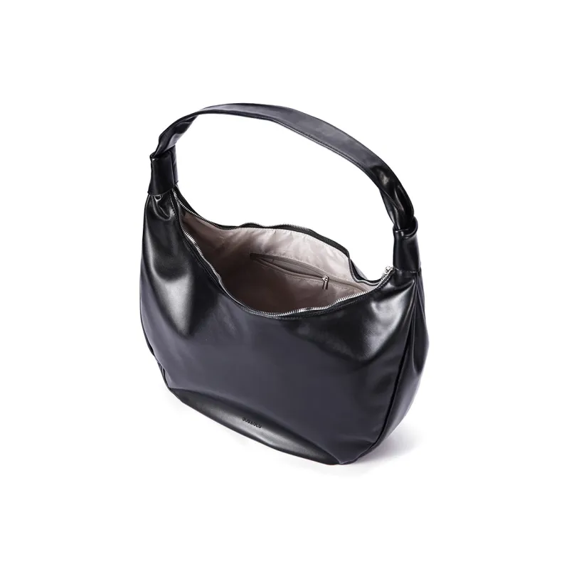 Dubaolu Synthetic Leather Shoulder Bag Large Size Women's Ecru/Gray/Black-15