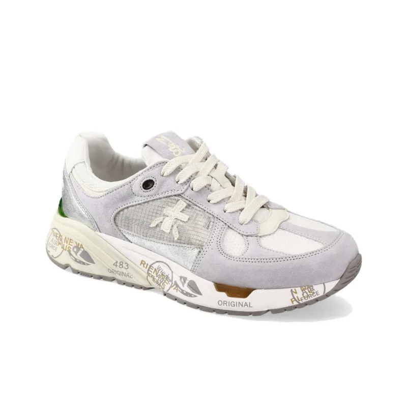 PREMIATA MASED 7400 Low Top Casual Shoes Women's Gray White-2