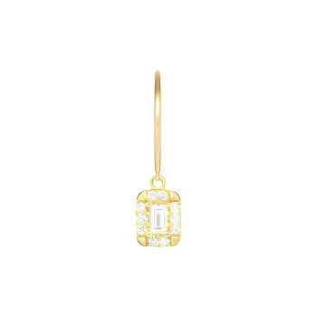 AHKAH 18k Gold Diamonds Earrings Unisex Gold