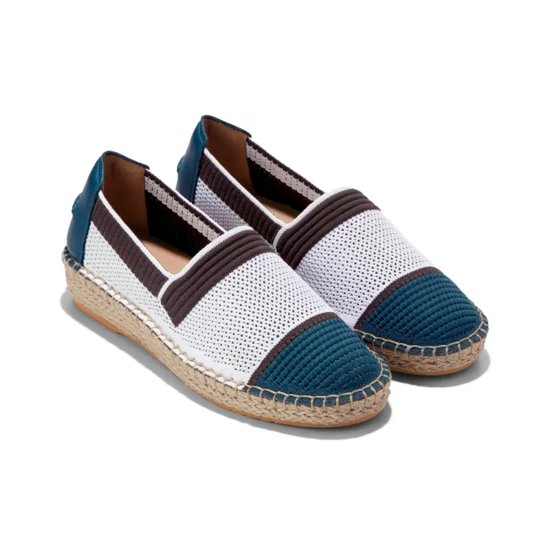 COLE HAAN Casual Single Shoes Women's White Blue Brown-2