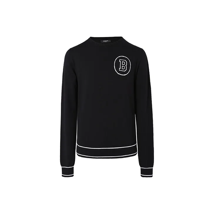 BALMAIN SS21 Loose Fit Knitwear Men's Black-0