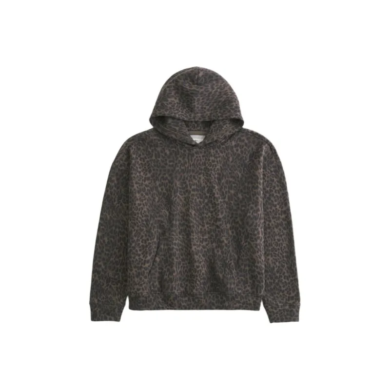 Hollister Sweatshirt Men's Brown Leopard Print-0