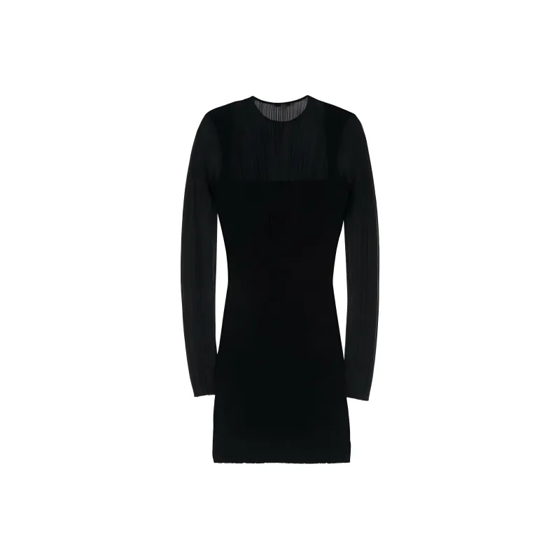 Nensi Dojaka Ribbed Plissé Mini Dress-1