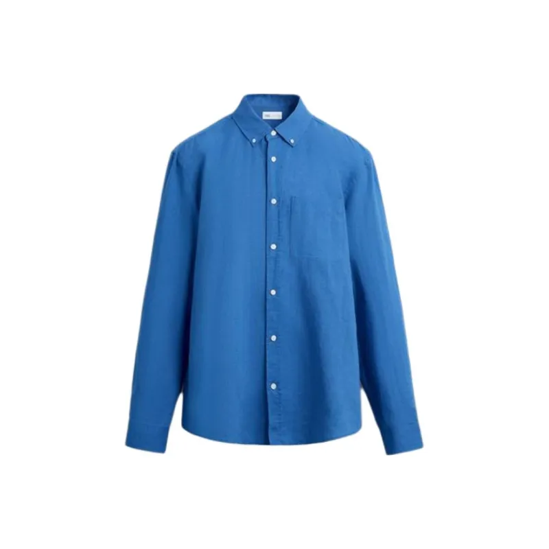 ZARA Shirts Men Bright Blue-0