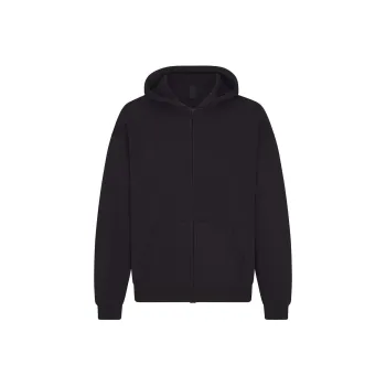 SKIMS MENS RELAXED ZIP UP HOODIE Sweatshirt Unisex Washed Onyx/Washable Agate