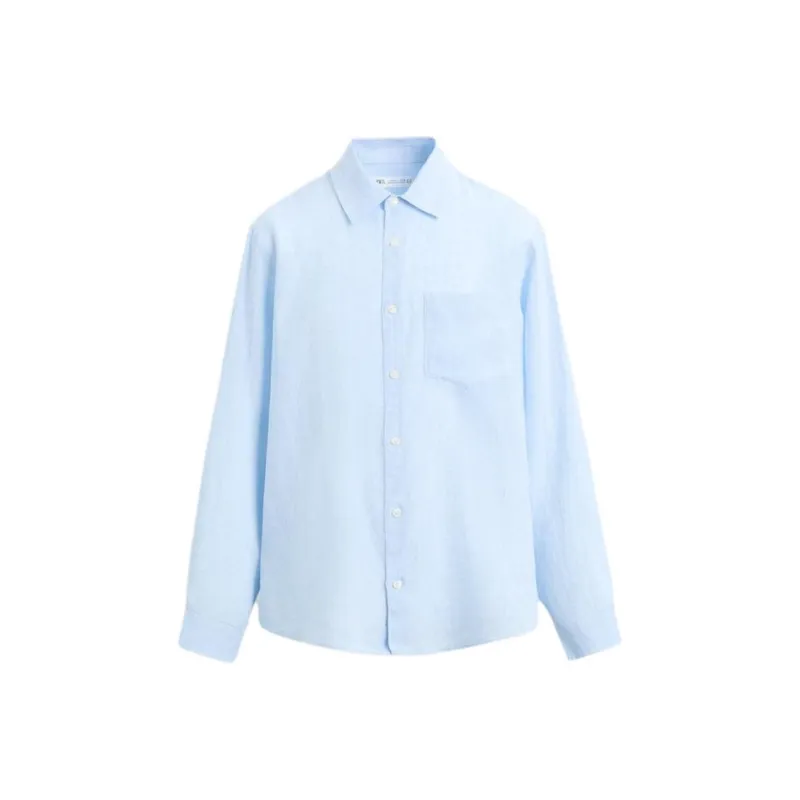 ZARA Shirts Men Sky Blue-0