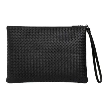 Bottega Veneta Sheepskin Clutch Large Size Men's Black