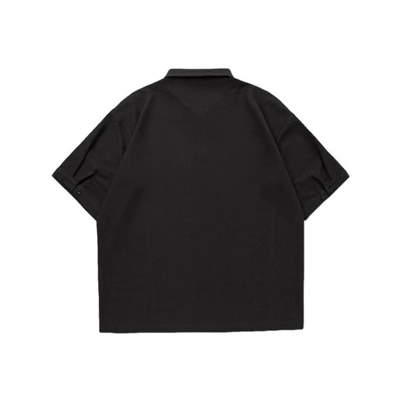 WARNING LIGHT Polo Shirt Unisex Black-1