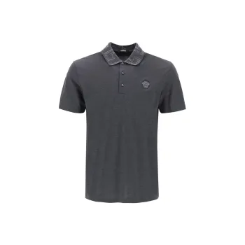 VERSACE Greca collar Polo Shirt