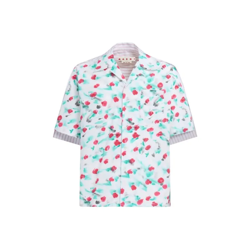 MARNI Poplin Bowling Shirt-0