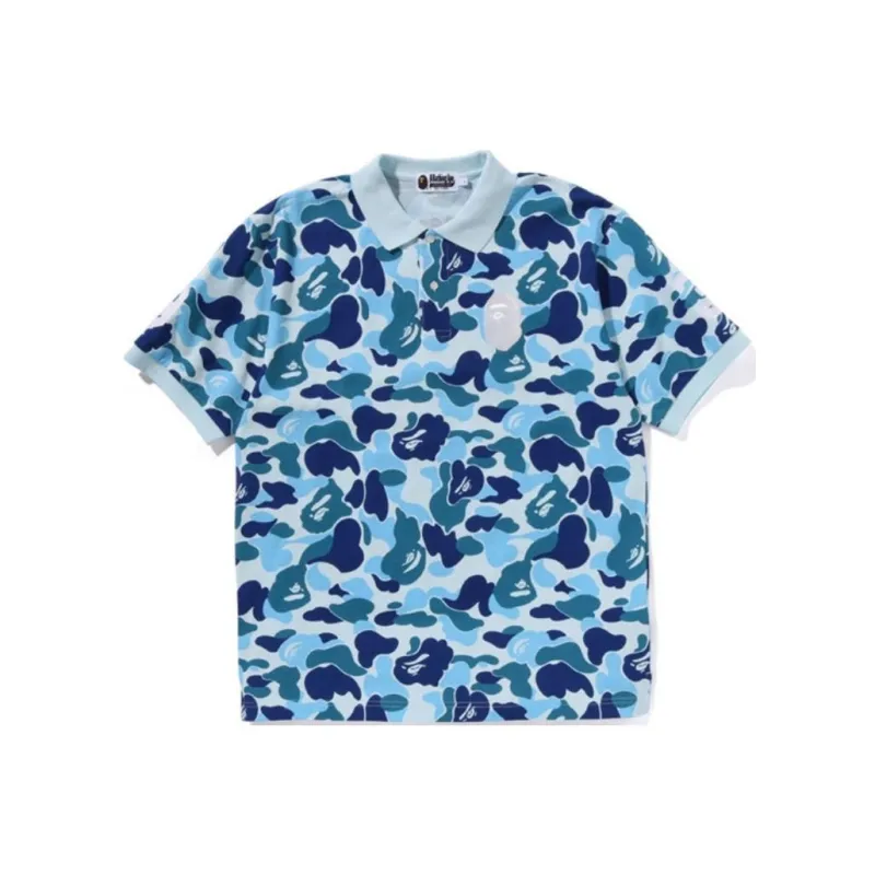 Bape Abc Camo Pile Jacquard Relaxed Fit Polo Shirt-2