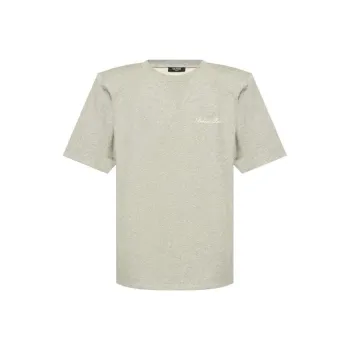 BALMAIN Logo Embroidered Crewneck T Shirt