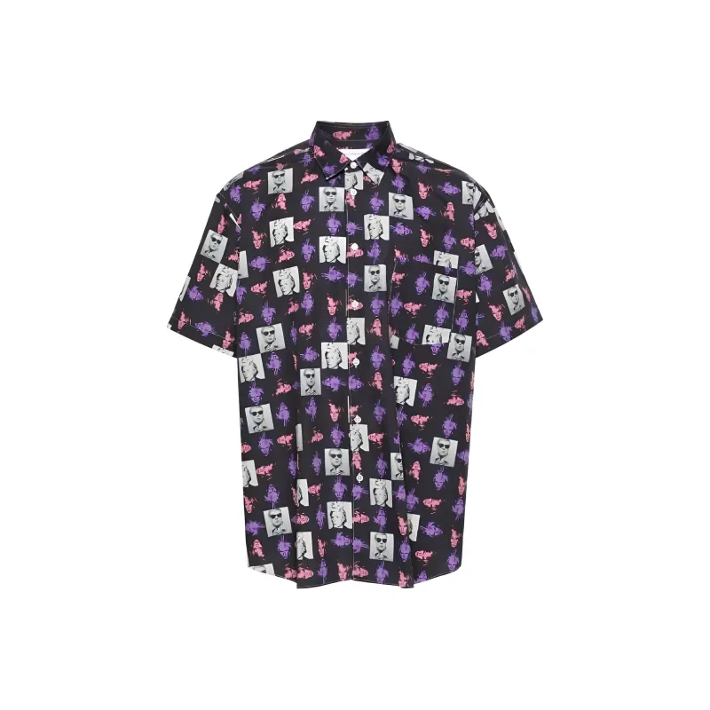 Comme Des Garçons Shirt Andy Warhol print Poplin Shirt-0