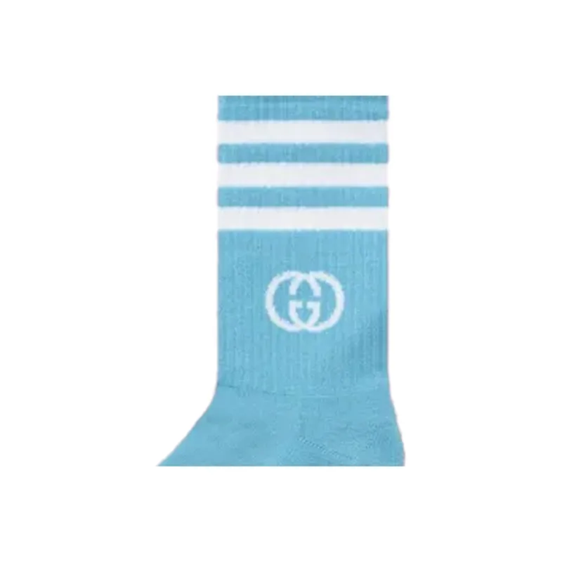 GUCCI x Adidas Mid Calf Socks Unisex 1 Pack Blue-1