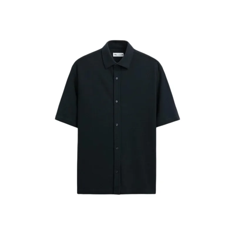 ZARA Shirts Men Sea Blue-0