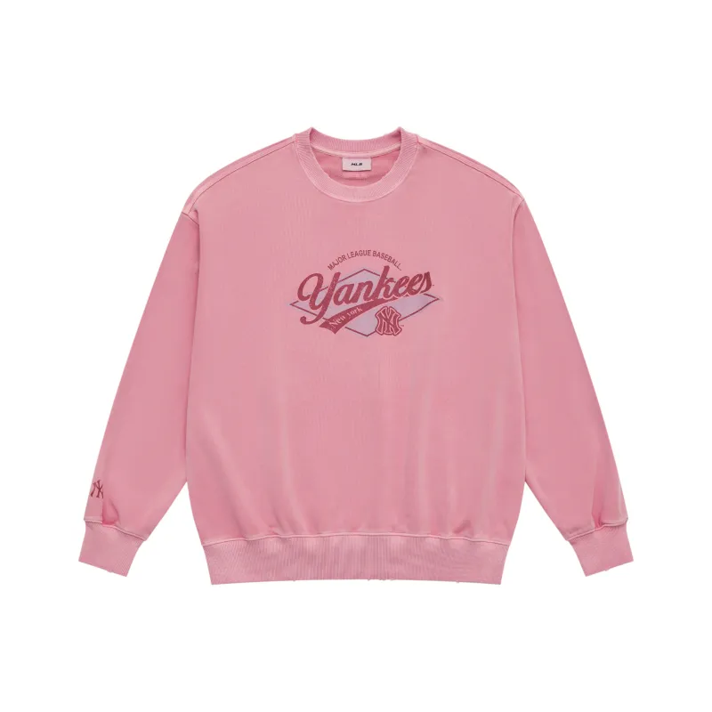 MLB MLB Preppy Style Collection New York Yankees SS25 Sweatshirt Unisex Light Peach Pink-0