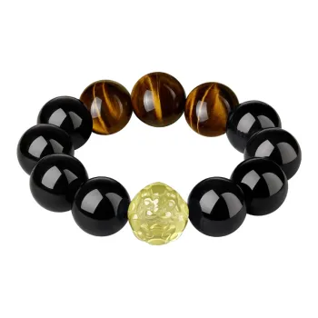 Moonstone Edge Natural Obsidian Bracelets Men's