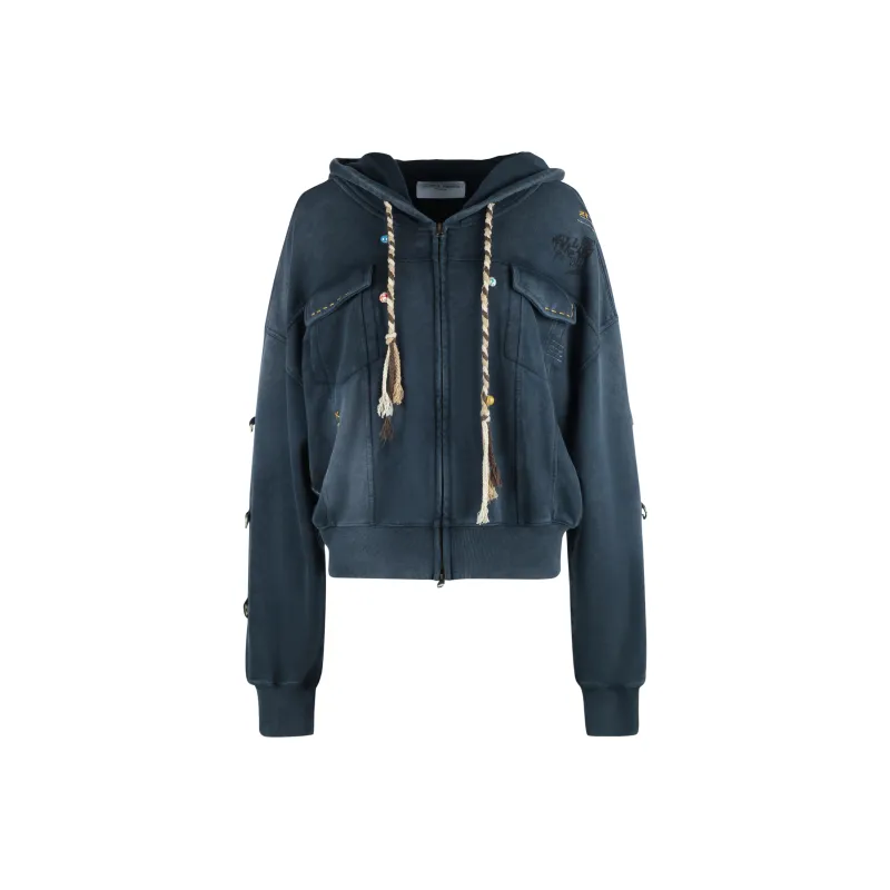 Valeria Obbaco Sweatshirt Unisex Navy Blue-0