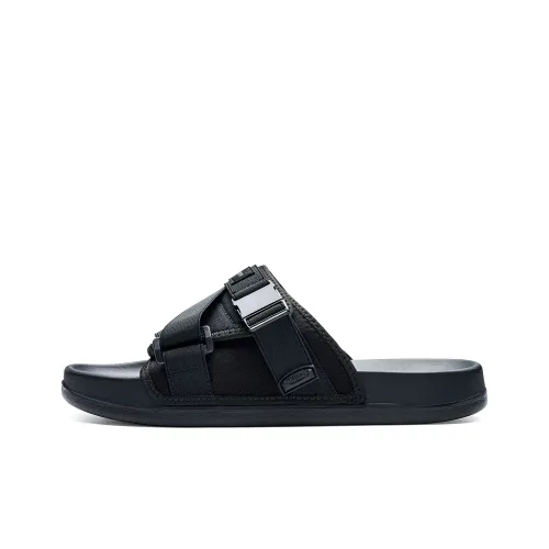 Kappa EVA PU Ethylene Vinyl Acetate Polyurethane Slip Resistant Abrasion Resistant Slide Slippers Unisex Black