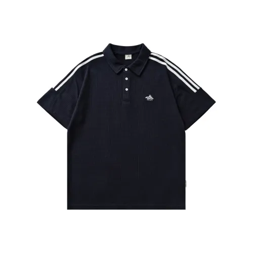 BORDERLESS BDLS Polo Shirt Unisex Navy Blue