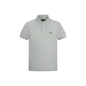 RARE Lapel Short Sleeved T Shirts Polo Shirt Men's Light Green