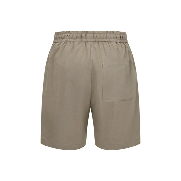 URBAN REVIVO Casual Shorts Men's Green Khaki-1