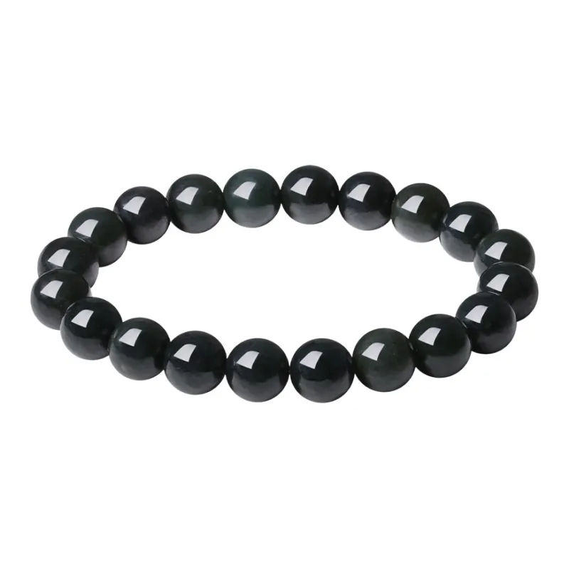 ALLOVE Hetian Jade Bracelets Black Jade Unisex-0
